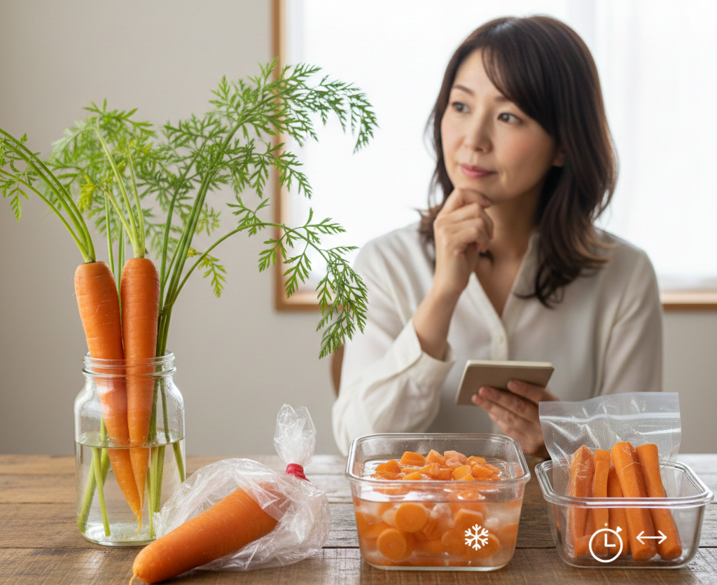 にんじんの賞味期限はどのくらい?保存別の目安を解説