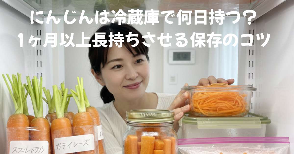 にんじんは冷蔵庫で何日持つ？1ヶ月以上長持ちさせる保存のコツ